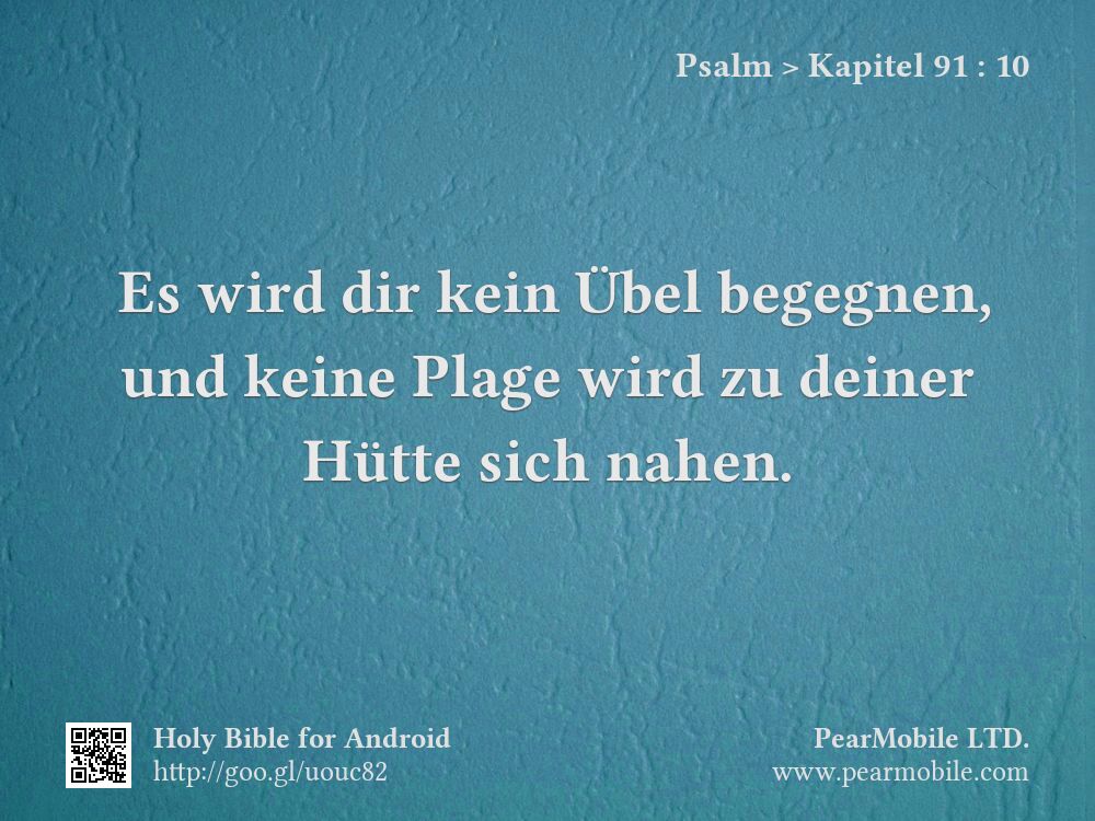 Psalm, Kapitel 91:10